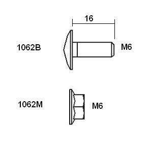 Schloßschraube M6x16mm